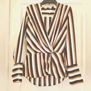 Twist Front Faux Wrap Top